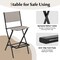 Costway Set of 6 Outdoor Bar Chair Folding Bar Height Stool with Metal Frame Coffee